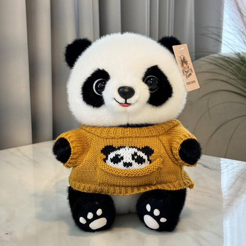 Plush Stuffed Toy Panda Baby Cute Plush Doll Kawaii Panda Boys and Girls Birthday Children's Day Gift Room Decoration