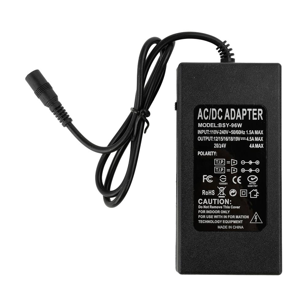 Universal Laptop Power Adapter EU/US-Plug AC 100-240V to DC 12-24V 96W Adjustable Portable Charger for Dell Toshiba Asus Laptops