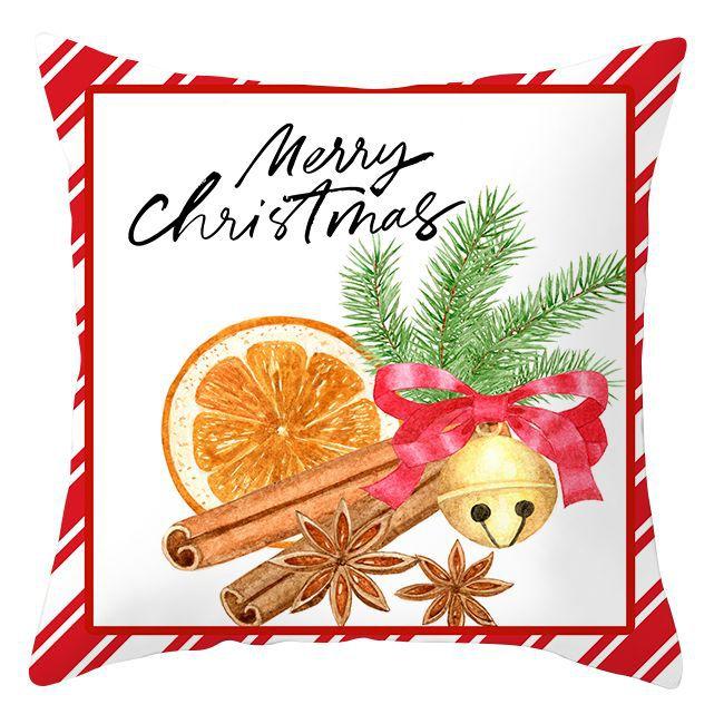 Cross-border Wholesale Christmas Pillow Covers Printed Holiday Sofa Car Pillow Waist Back Cushion Cover