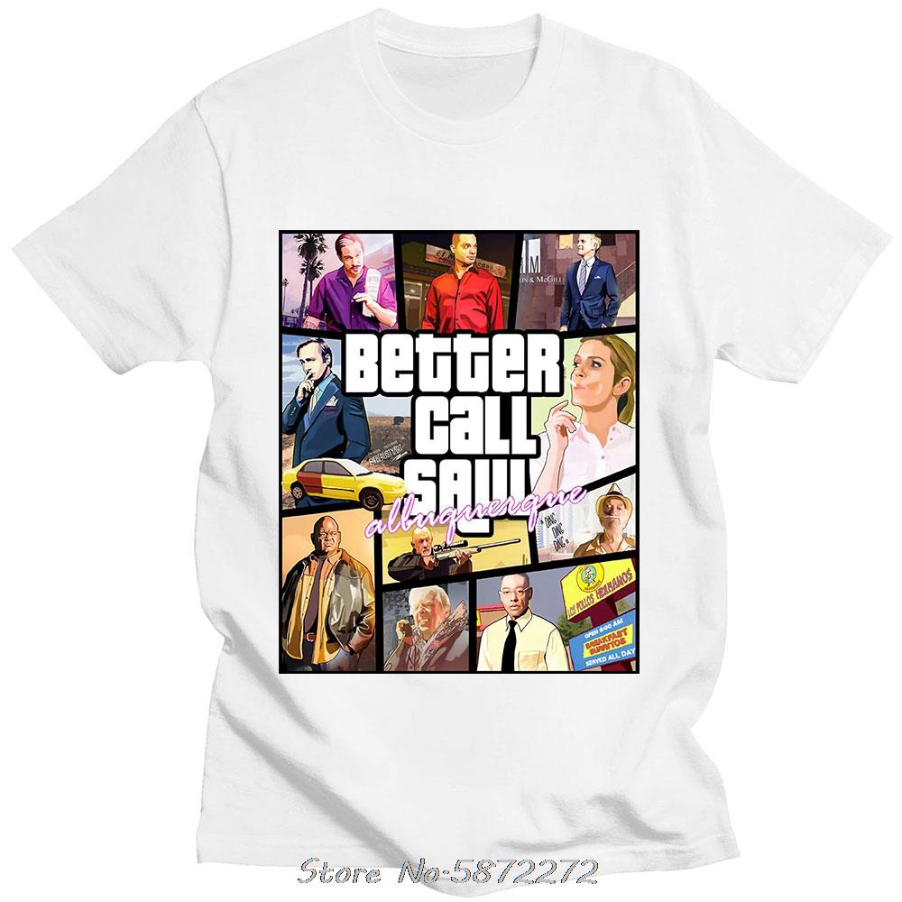 Breaking Bad T Shirt Better Call Saul graphic Print T-shirtsunisexPure Cotton Short Sleeves TV Show Fan Tee Shirt Tops Streetwear