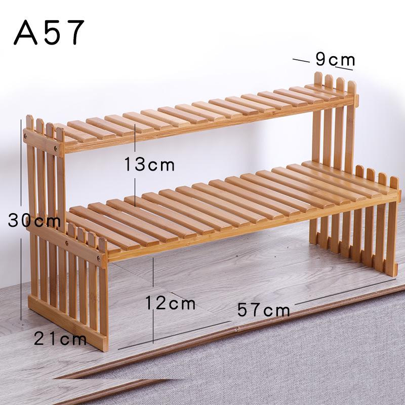 Solid Wood Multi-Layer Small Flower Stand for Office or Balcony - Bamboo Succulent and Plant Display Rack