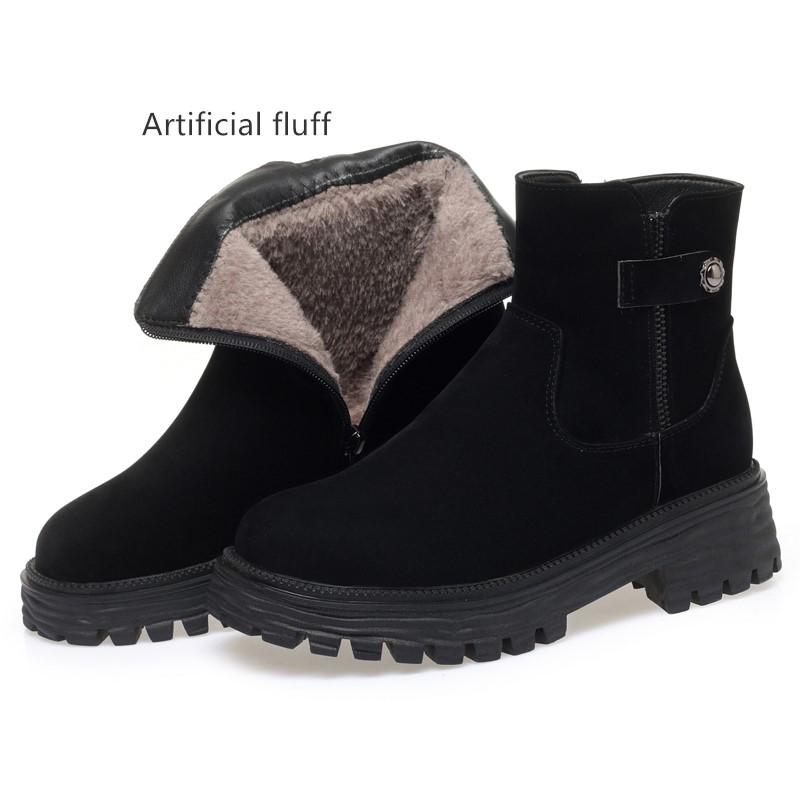Fashion AIYUQI Winter Shoes Boots Ladies 2025 New Genuine Leather Women Snow Boots Large Size Natural Wool Warm Women's Ankle Boots