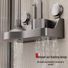 Wall-Mounted No-Drill Toilet Brush Set with Storage Rack