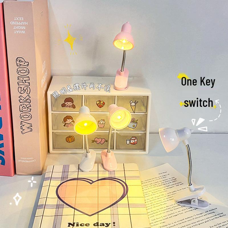 Mini LED Clip-On Desk Lamp - Ideal for Reading and Bedside Use