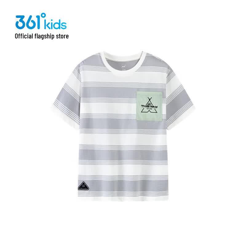 361° Boys' Summer Pure Cotton Striped Short-Sleeve Knit Top K52422210