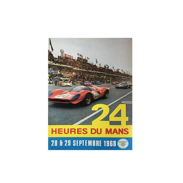 Solid Wood Frame 24 Hours Of Le Mans Original Race Car Poster Print On Canvas Wall Art Painting Picture For Living Room Home Decoration