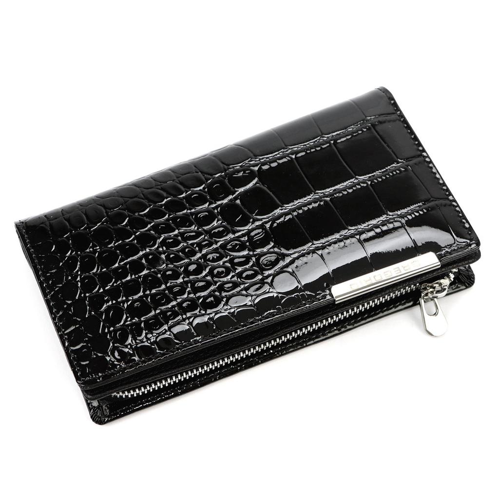 Women's Wallet with a Crocodile Skin Motif Gregorio