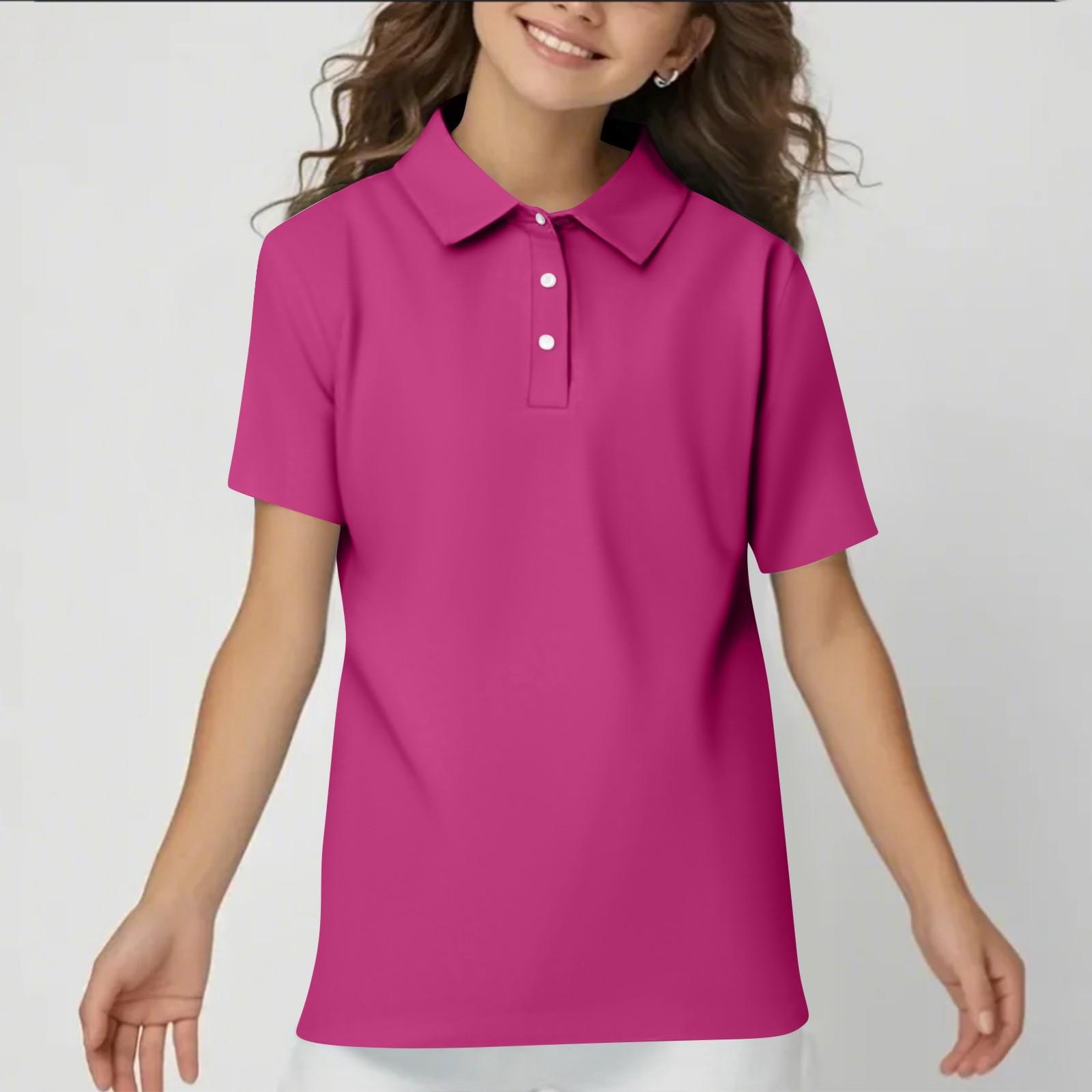 

Children s Daily Casual Short-sleeved Solid Color Tops T-shirt 160