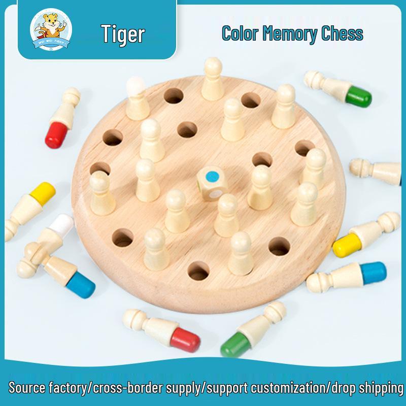 

Weiwei Tiger Wooden Color Memory Game for Children s Focus and Early Education.