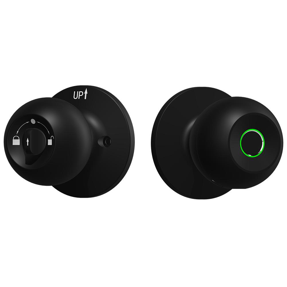 Fingerprint Door Lock Rechargeable Smart Door Knob Biometric Door Lock with Keys TUYA App Control for Bedrooms Cloakroom