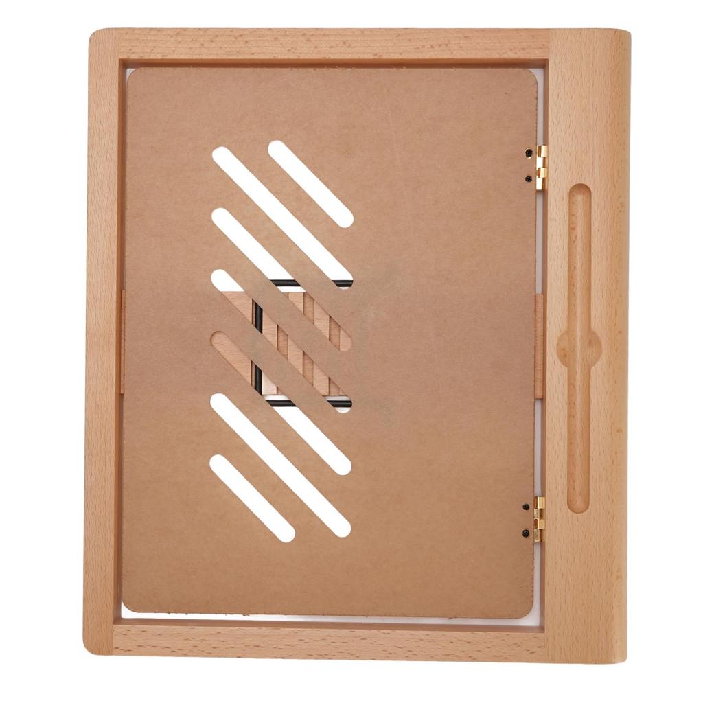 Tablet Stand with Pencil Slot 5 Angles Settings Wood Desk Tablet Holder for Drawing Reading Typing