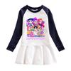 Multi-color Girls Kpop Rumi Zoey Mira Hunters Print Pleat Mesh Dress