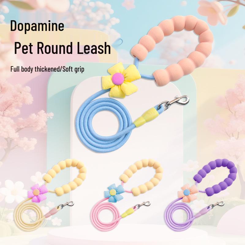 

Newcomer Special: Flower Plush Dog Leash - Foam Puppy Walking Rope