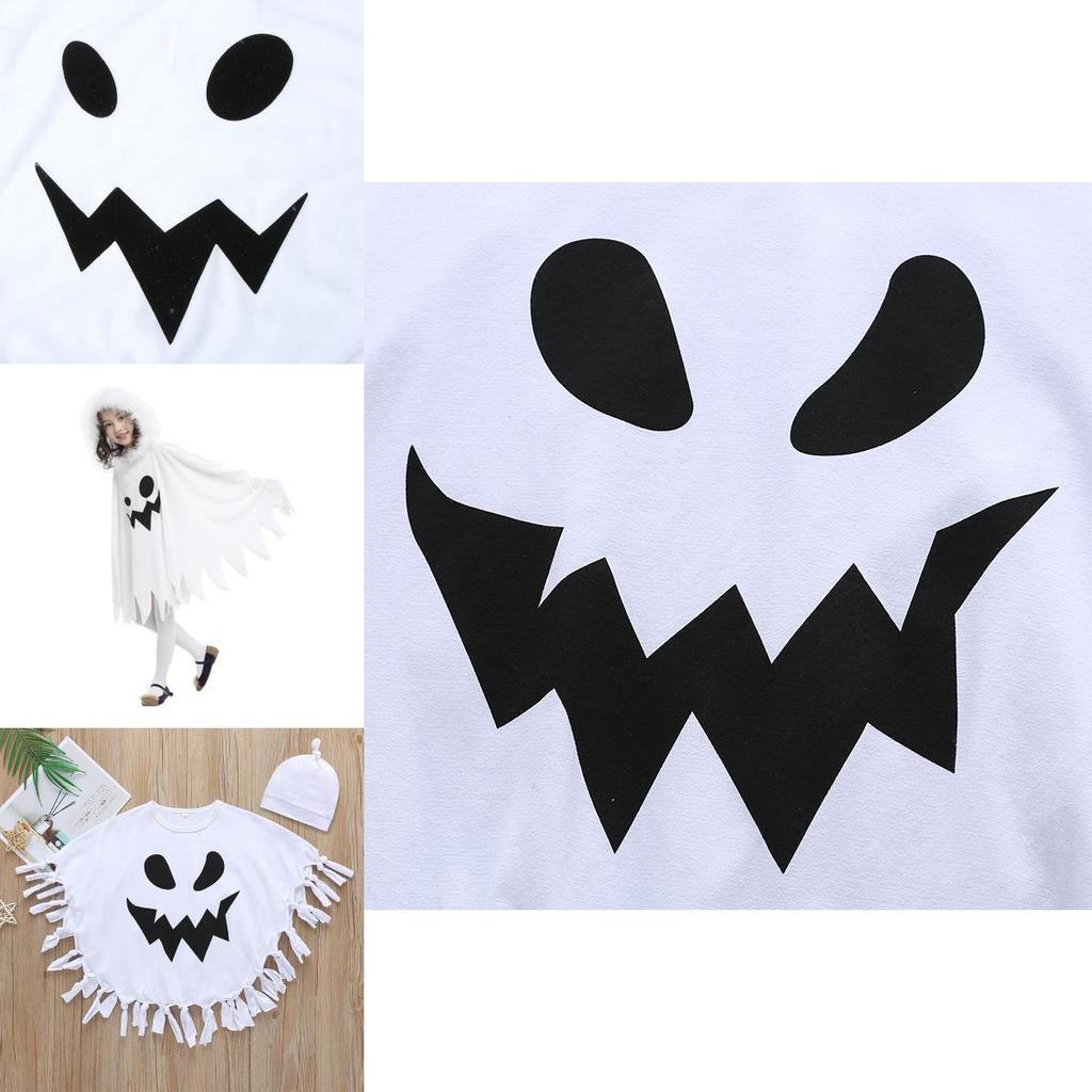 Soft And Comfortable Ghost Cloak Cape Halloween Cosplay Costume For Toddlers