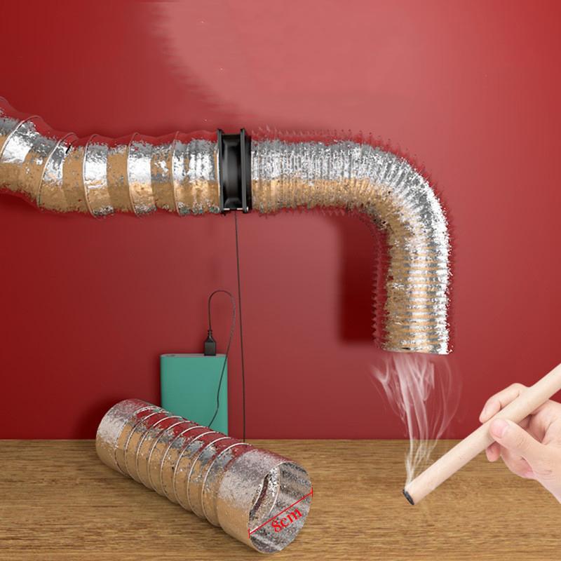 1 stk. Røgabsorber Dam Suger Ventilator Rørkanal Udstødningsventilator USB Justerbar Hastighed Plast Svejseudstyr Tilbehør
