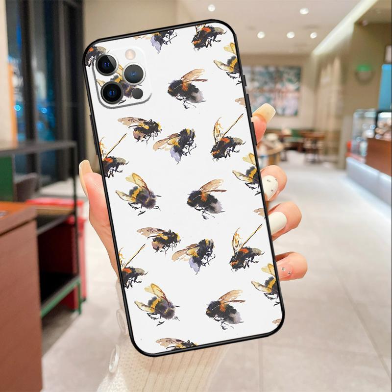 

Чехол для телефона с медом и пчелами для iPhone 17 Air 16 14 13 11 15 Pro Max mini 15 16 Plus 16e Защитная крышка iPhone 16 Pro
