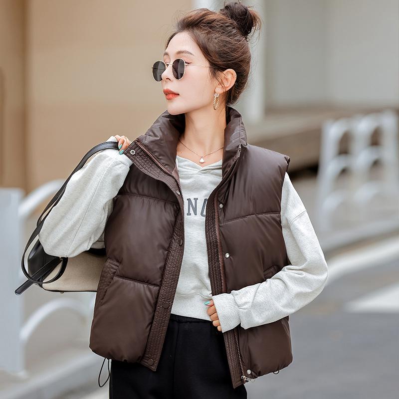 

Женский универсальный жилет из овчины на пуху и хлопке - Теплая зимняя куртка без рукавов M