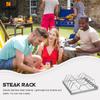 Stainless Steel Rib Rack, Foldable Rib Cooking Rack Barbecue Grill, BBQ Tool for Family Party, Outdoor Camping, Christmas Party