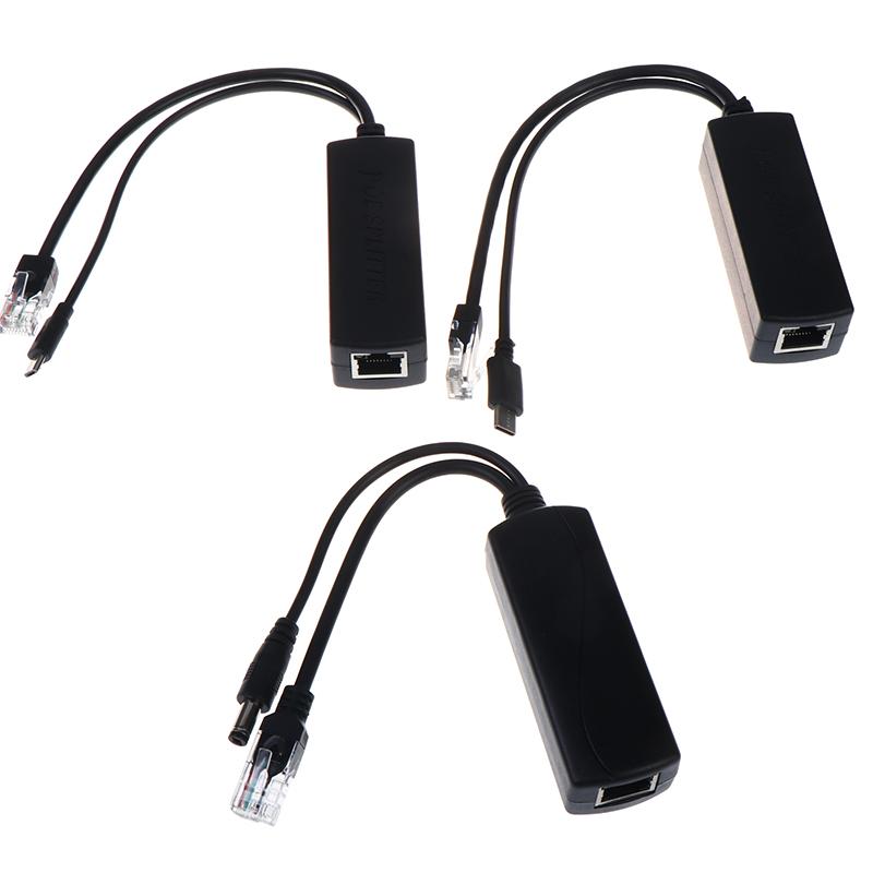 Dc48V To 5V Micro Usb Poe Splitter Poe Connectors Adapter Cable Splitter Ip Camera Power Supply Module Ethernet 100M