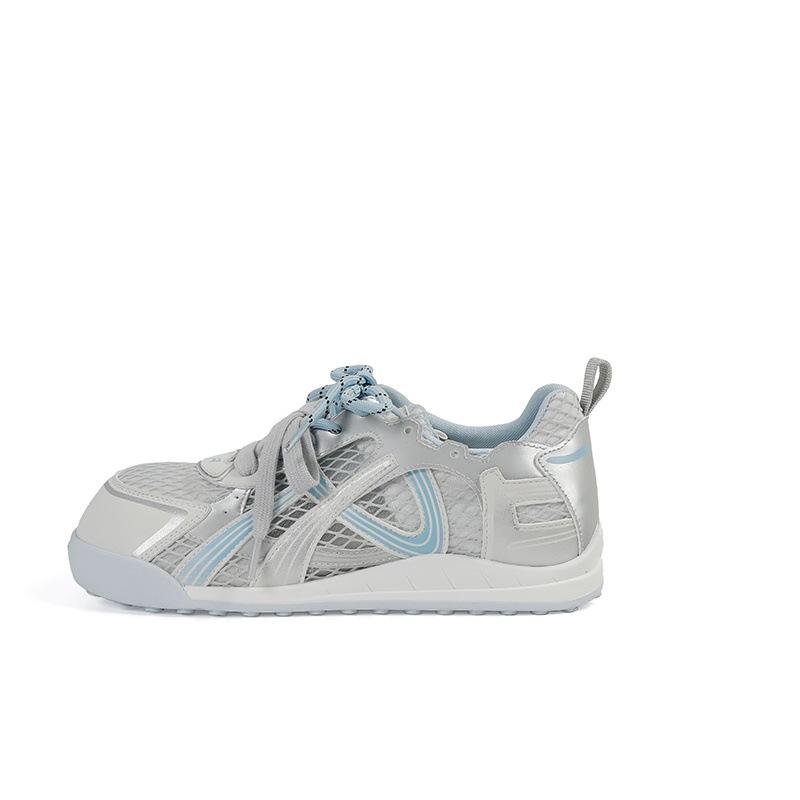 

Ugly cute thick-soled breathable mesh German training shoes women s 2025 new retro color matching versatile sports and leisure Forrest Gump shoes 40 синий