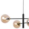 Vicenza Black And Gold Hanging Lamp 4-Flat Honey Lamp E14