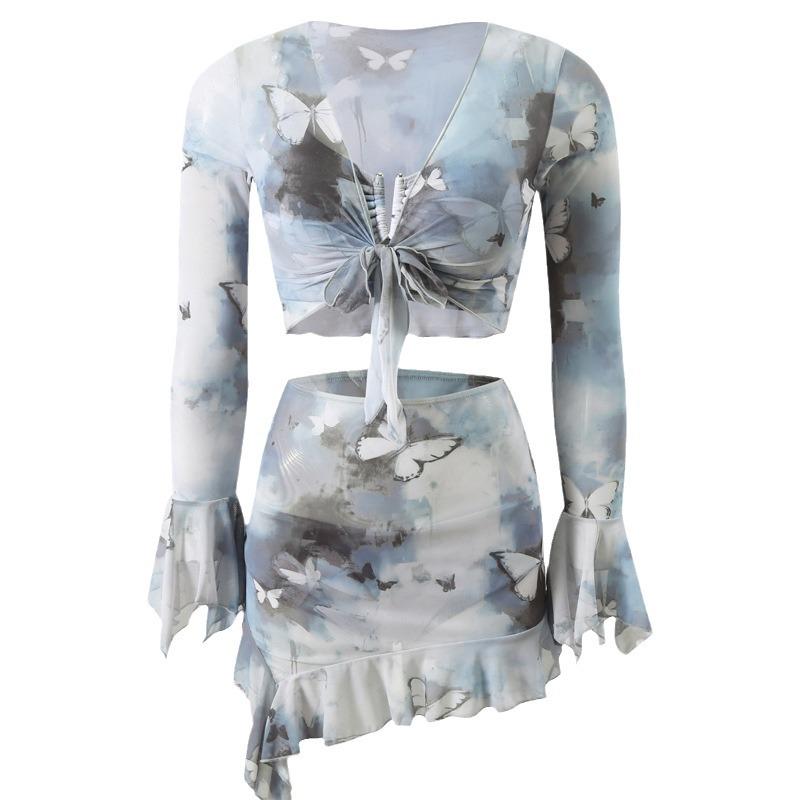 Trendy Tie-Dye Four-Piece Women's Bikini with Tummy Control - Hot Selling, Sexy, and Slimming Beachwear