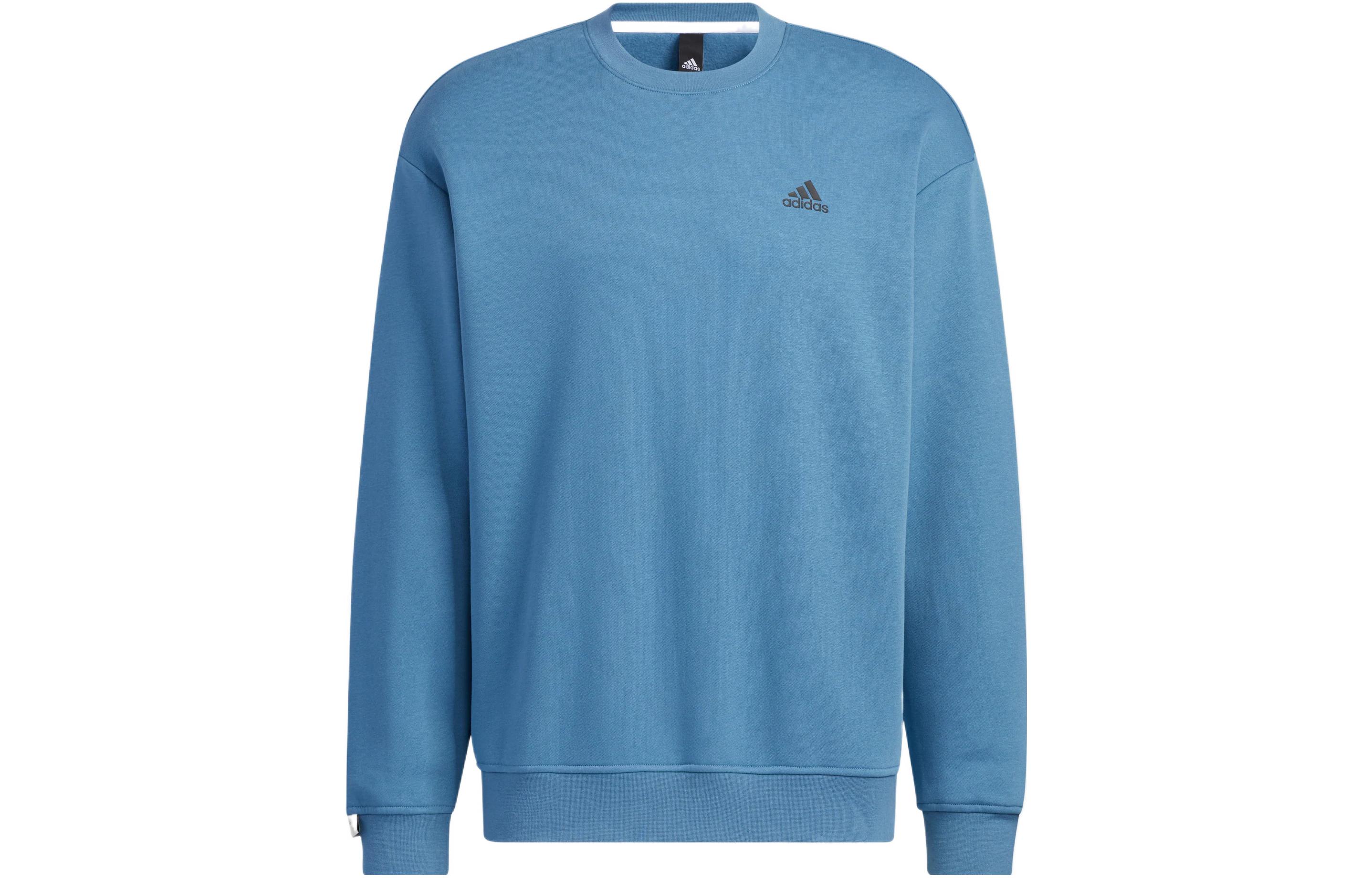 Adidas Sweatshirts Unisex Blue Crew Neck Moderate Regular IB2773 XXXL
