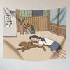 Cute Cat Girl Hanging Cloth Office Living Room Tapestry Home Wall Decoration Tapestry