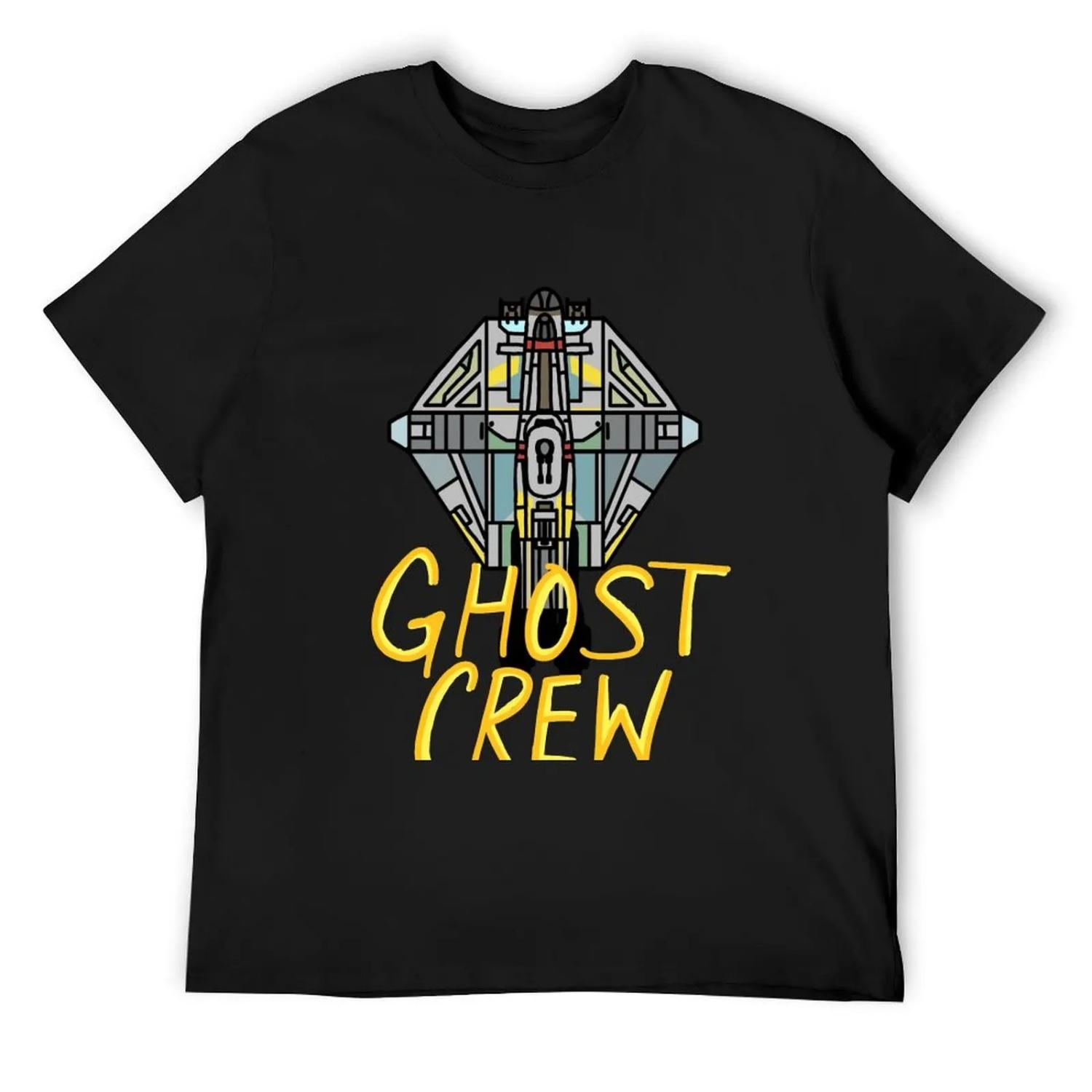 

ghost crew T-Shirt quick-drying plus size clothes oversize t-shirts man oversizeds mens t shirts pack XXXXXL чорний