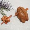 Thailand Solid Wood Carving Frog: 2025 Scenic Souvenir Sound-Making Toad Ornament Gift