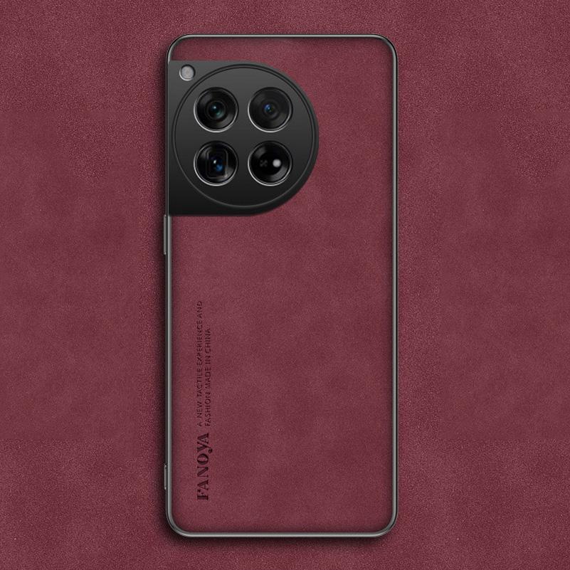 

Простой кожаный удобный замшевый чехол для OnePlus Ace 3 2V 2 One Plus 12 11 10T 10 Pro 9RT 9 Nord CE 3 2T, мягкий защитный чехол для объектива For Nord N20 багровый