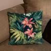 Fashion Tropical Jungle Flowers Plants Comfortable soft Pillow Case for Sofa Room Home office Decor and Protective Covers