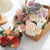 Artificial Flower Silk Peony Ball Chrysanthemum Outdoor gardenWedding Bridal Bouquet Christmas Home Vase Festival Party Diy Gift