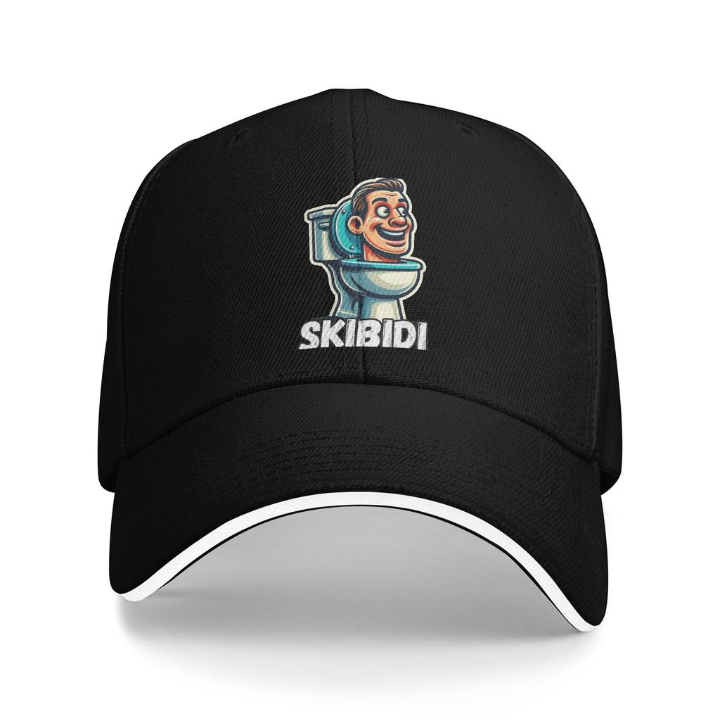 Skibidi Toilet Baseball Caps Casual  Sandwich Cap Unisex Polyester Sun Hat Running Golf