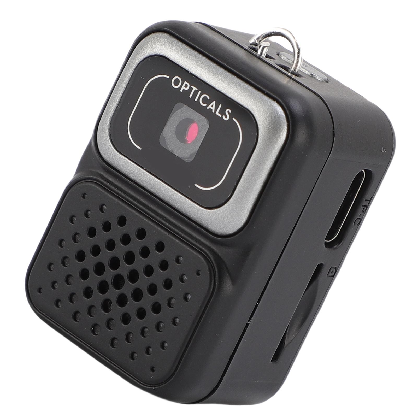 

Камера-брелок 1080P 2МП 0,96-дюймовий кольоровий екран Маленька цифрова камера з карткою пам яті 64 ГБ для подорожей чорний