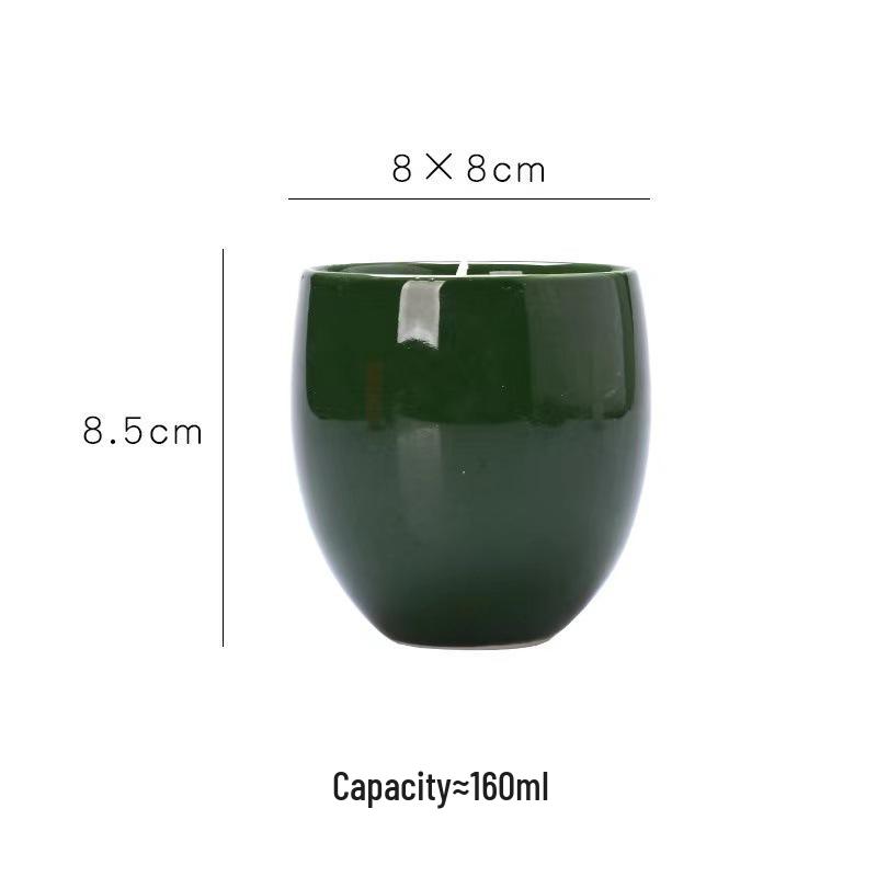 Easywin Glossy Ceramic Candle Holder - Minimalist Scented Soy Wax Ornaments