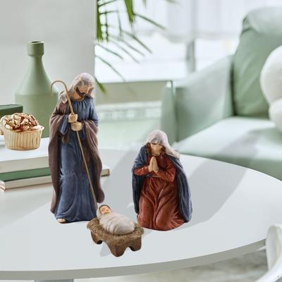 Christmas Nativity Figurines Resin Sculptures for Bedroom