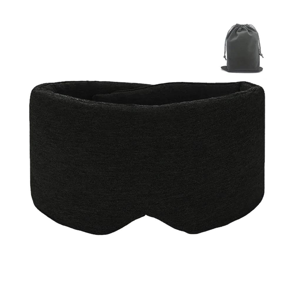 100% Handmade Cotton Sleep Mask Blackout for Side Sleeper,Soft Portable Blackout Eye Covers for Women Men Travel Eyepatch
