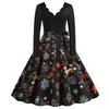 JPNTKY Fashion Spring Autumn Long Sleeve  V-Neck Casual Dresses