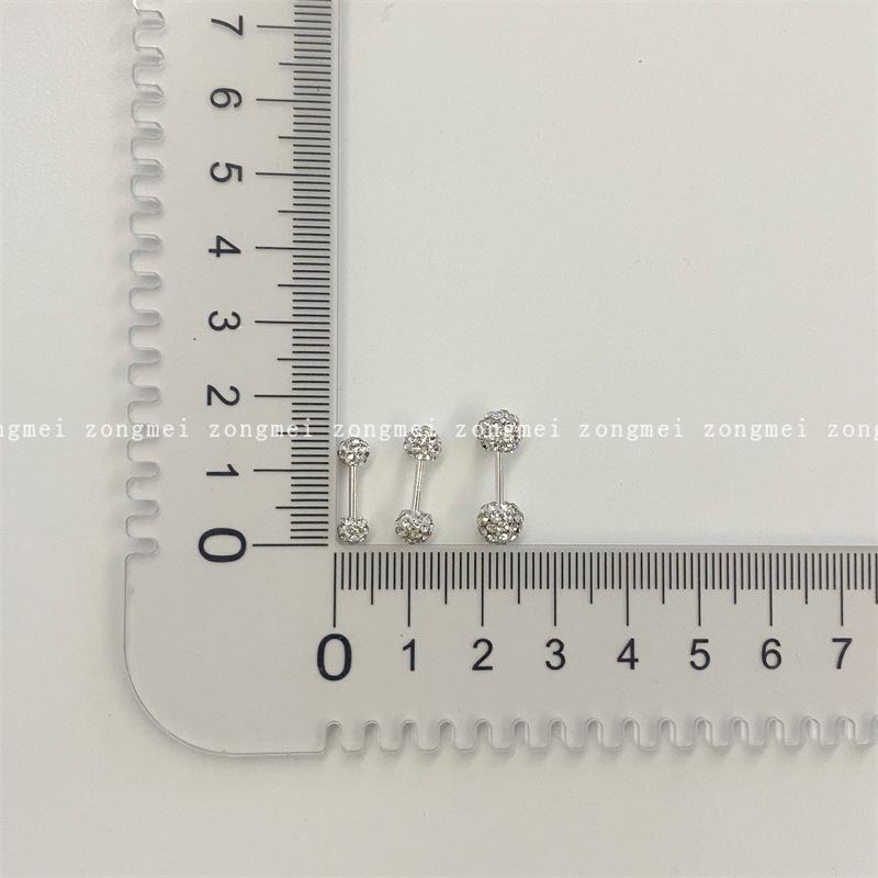 2026 Trendy Double Pearl Diamond Ball Cartilage Earrings – Elegant Stud Accessories for Women