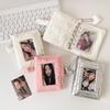 Portable INS Bow Kpop Photo Album Mini 3 Inch Idol Binder Photo Card with 10Pages Inner Sheets Photo Storage Album