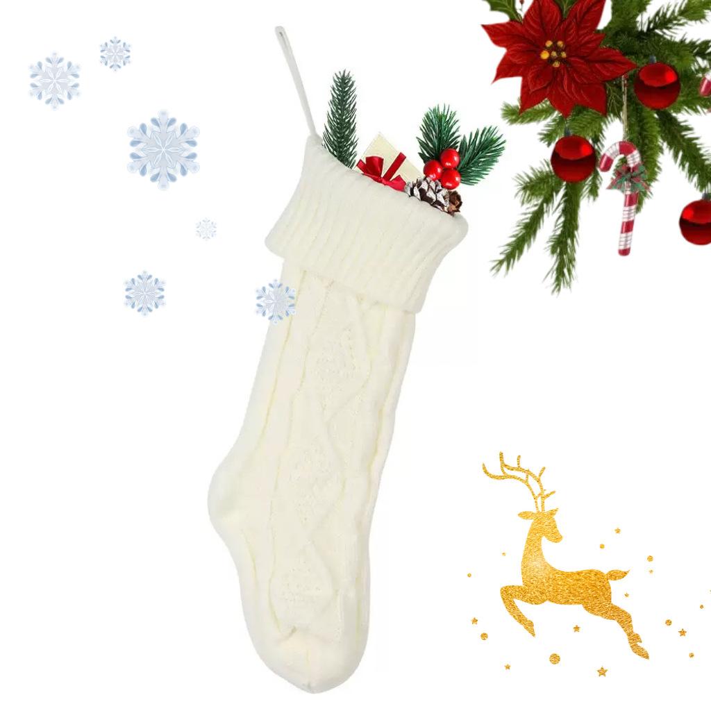 Christmas Stockings for Kids Large Size Cable Knit Stocking Christmas Decorations for Family Party Personalized Festival Gifts