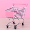 Supermarket Handcart Trolley Dollhouse Furniture Supermarket Shopping Basket Dollhouse Accessories
