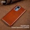 Genuine Leather Phone Case For Xiaomi 17T Pro Hand Made Oil Wax Cover Pattern Mi 12X 12Pro 12S Ultra 12Mini 12 Lite Poco Series