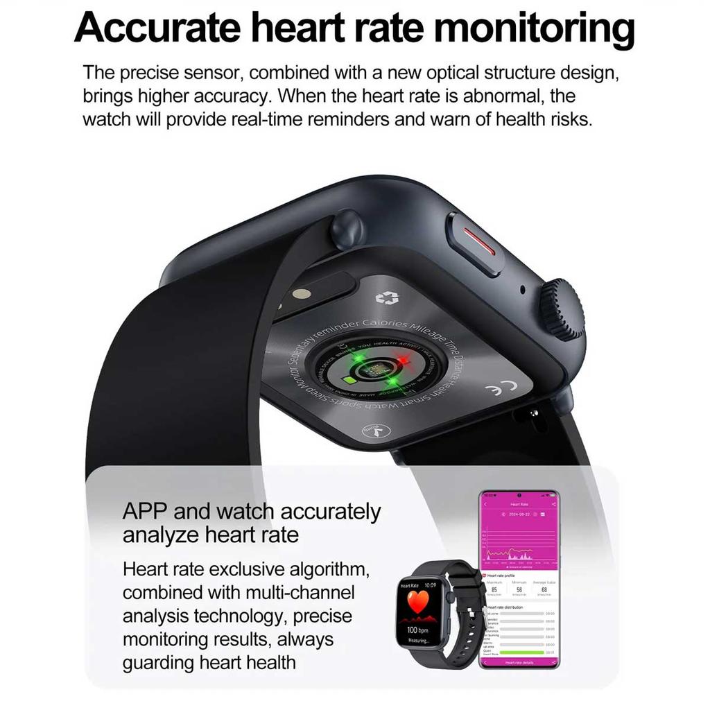 1.85-inch AMOLED Screen Smart Watch Women Bluetooth Call NFC Heart Rate Blood Pressure Blood oxygen Lady Sleep Smartwatches 2026