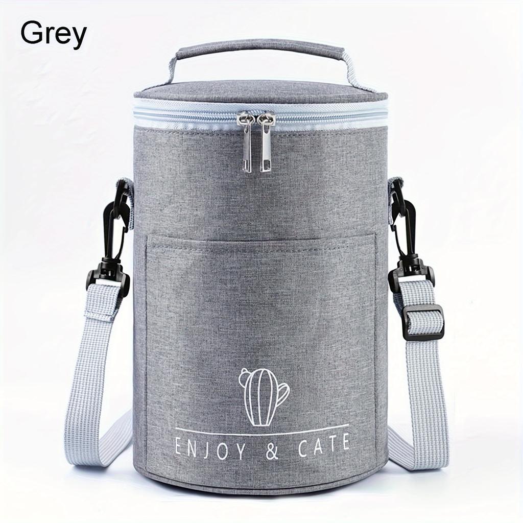 Large Capacity Insulated Cooler Bag - Portable Aluminum Foil for Freshness & Heat Preservation, Durable Zipper Closure, Ideal for Outdoor Travel