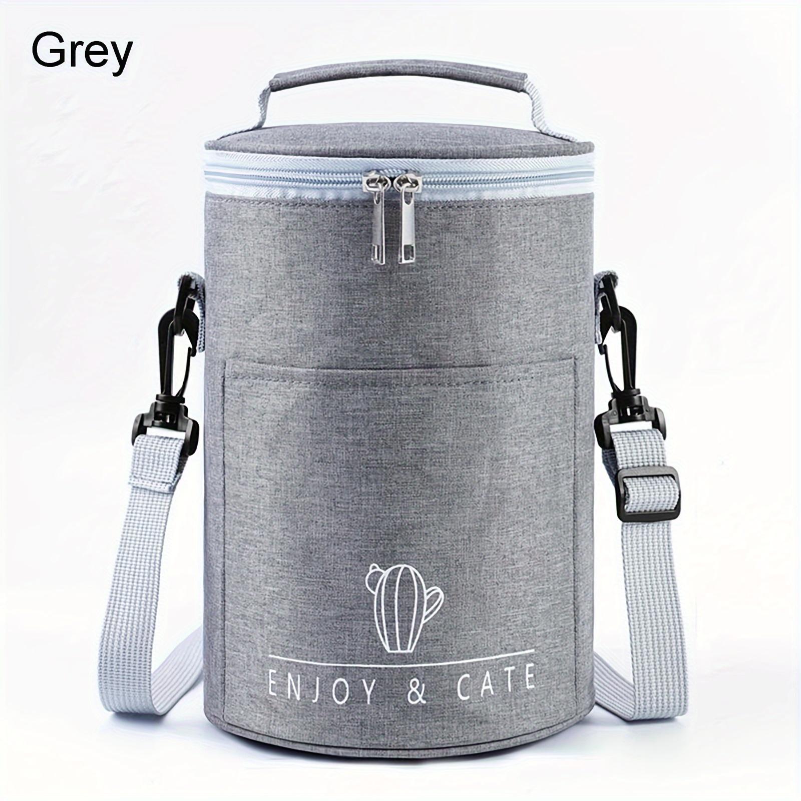 

Изотермическая сумка-холодильник большой вместимости - Портативная, из алюминиевой фольги для сохранения свежести и тепла, Прочная застежка-молния, Идеальна для путешествий на открытом воздухе серый