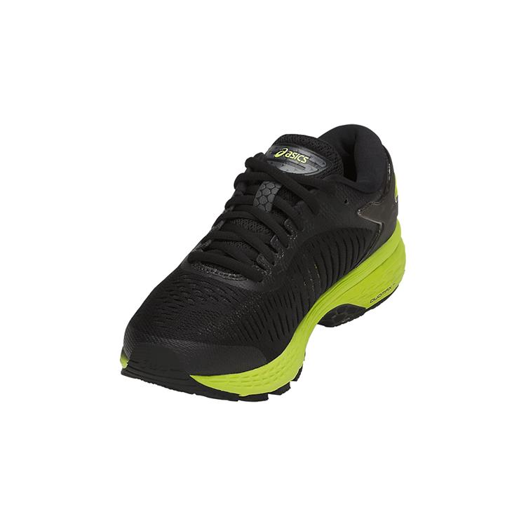 ASICS Gel Kayano 25 Abrasion Resistant Low top Kids' Running Shoes Black Green Teenagers 1014A004-001