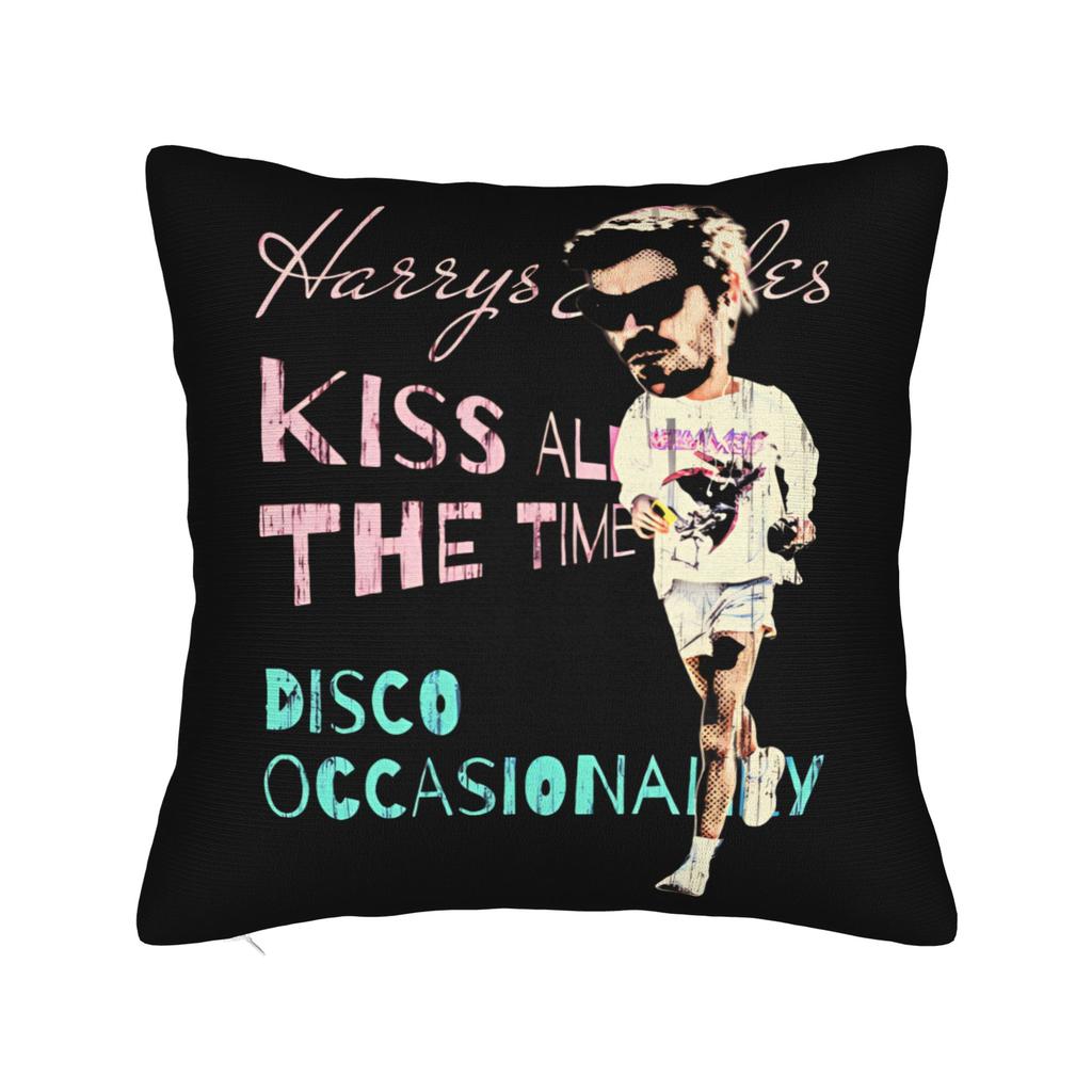 Harrys Styles Kiss All The Time Disco Occasionally Pillowcase Soft Fabric Cushion Cover Decorations Cat Pillow Case Cover Car