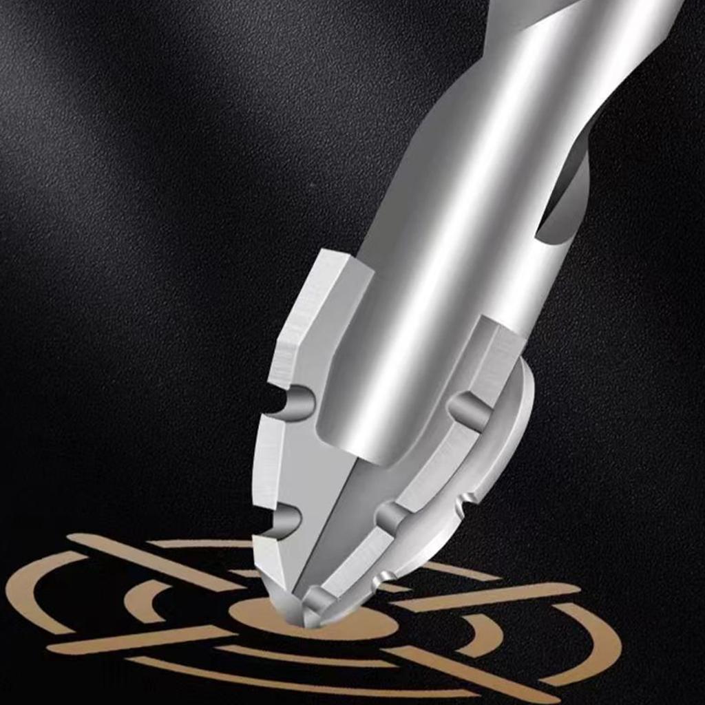 4Piece Eccentric Drill Bit Bevel Tip With Four Edge Sawtooth Design for Hard Tile Ceramic Glass Marble and Concrete